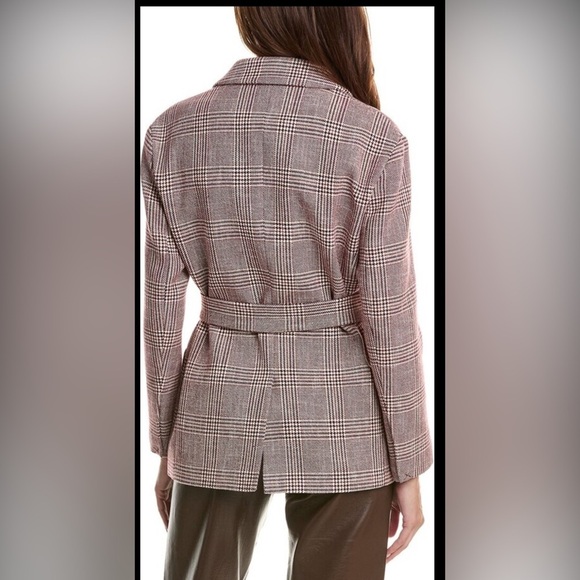 MAJE Vinone Double-breasted Prince of Wales checked cotton-blend tweed blazer - Picture 8 of 8